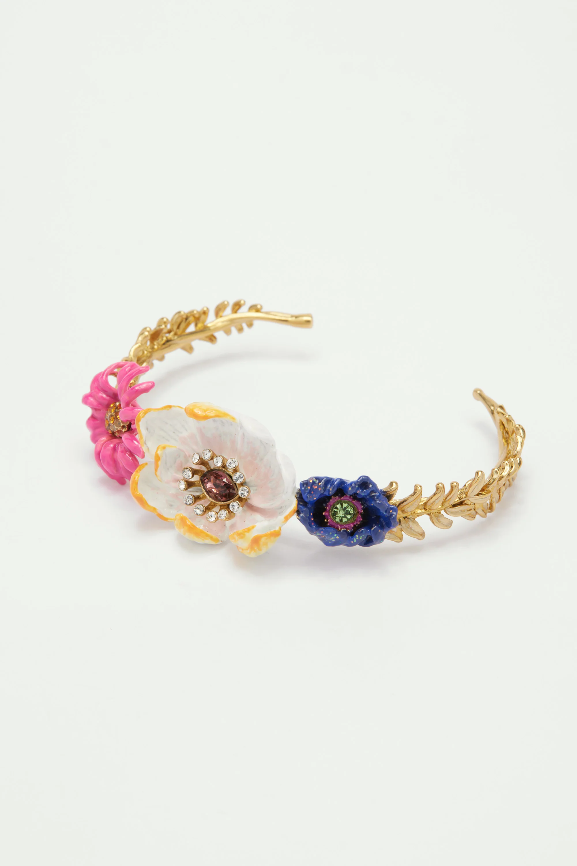 Bracelet jonc bouquet de fleurs