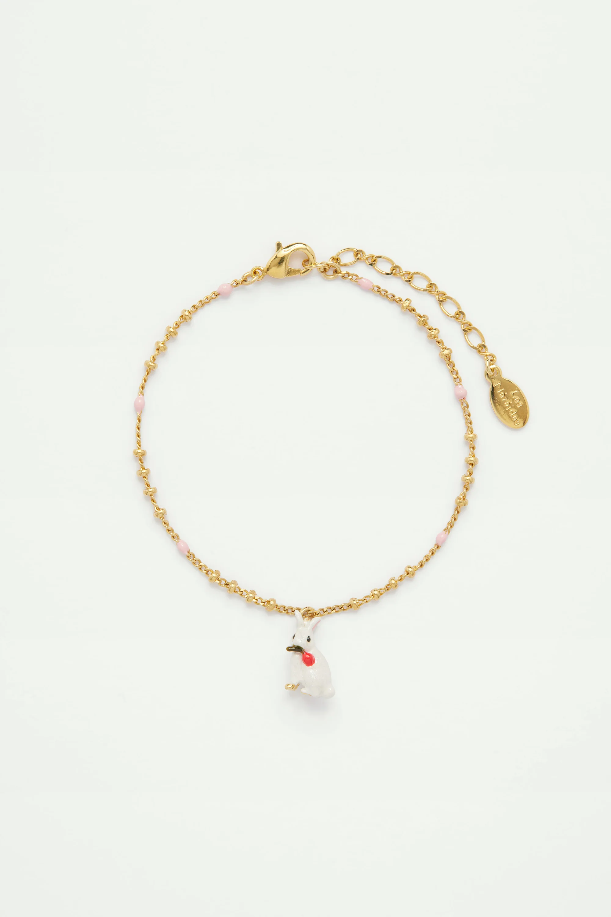 Bracelet pendentif lapin blanc