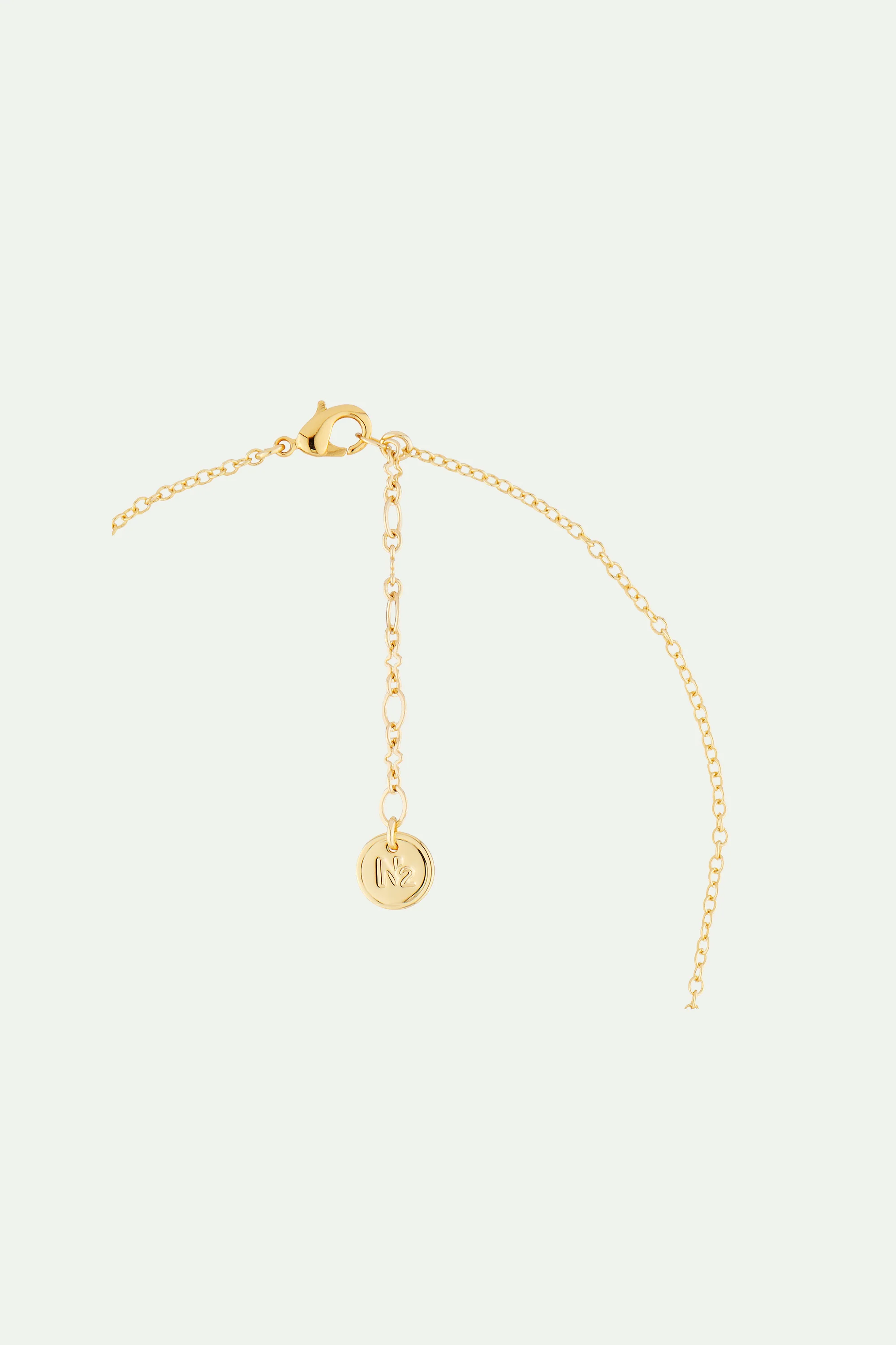 Collier fin alice, fleurs, champignons et lapin blanc - Image 3