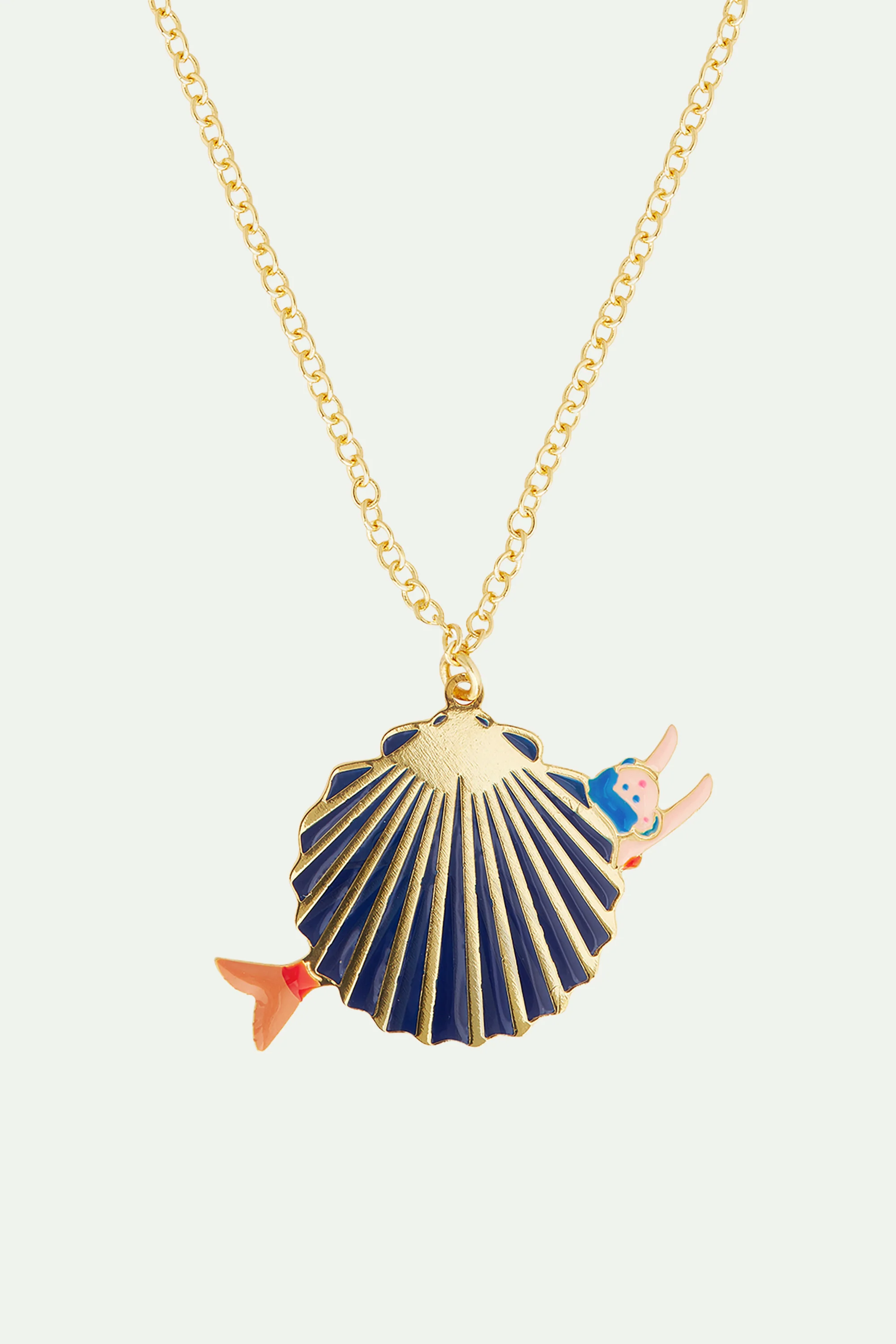 Collier pendentif coquillage et sirène
