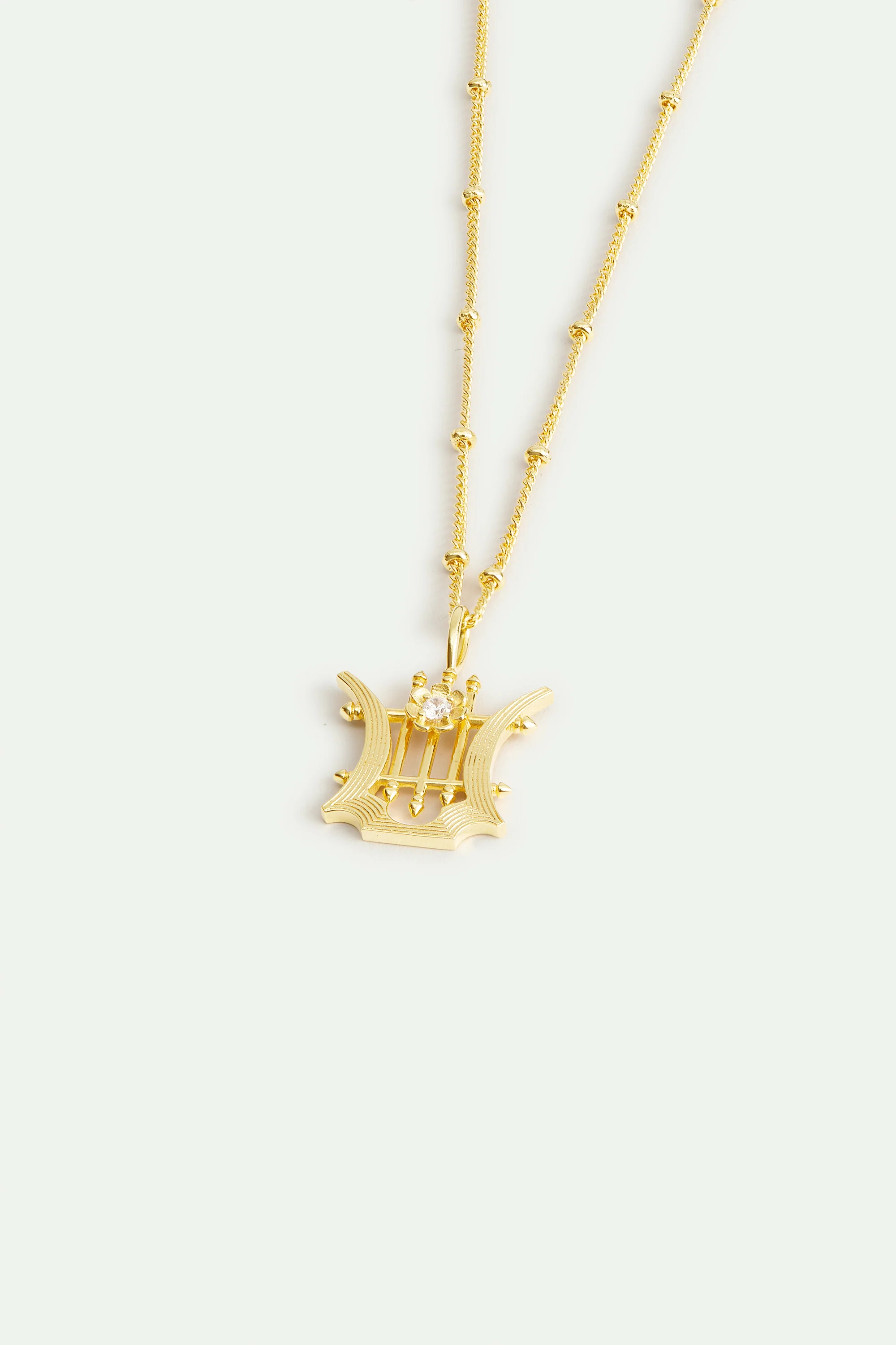 Collier pendentif Lyre doré - Image 3