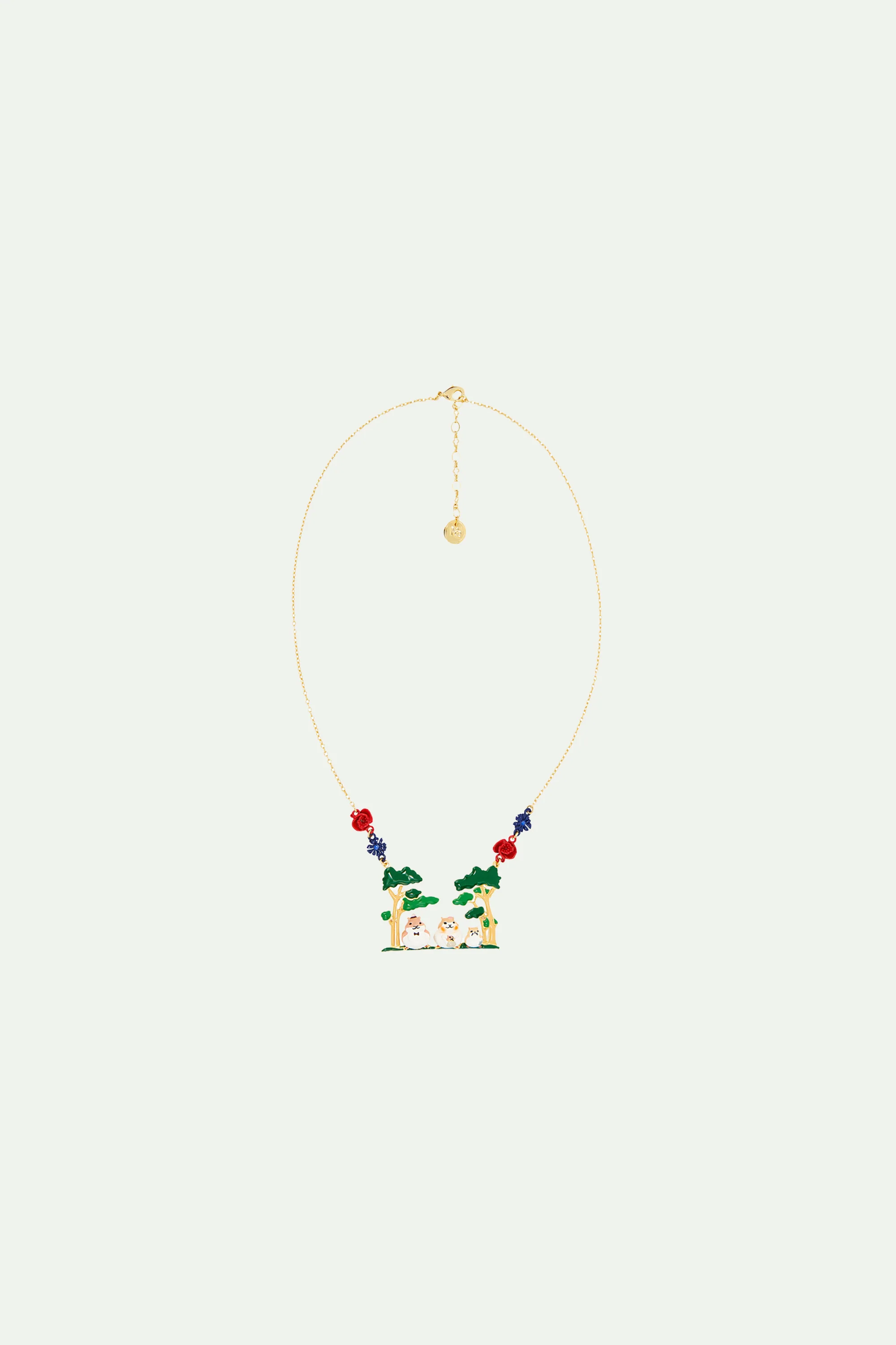 Collier plastron famille d'hamsters en forêt - Image 3